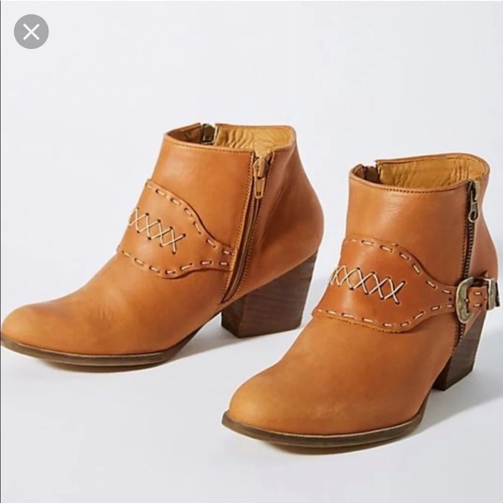 NIB Anthropologie Stivali Maipore Western Ankle Boots Brune 38
